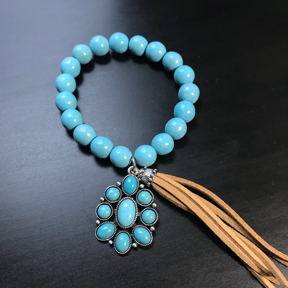 Concho Turquoise Stretch Bracelet